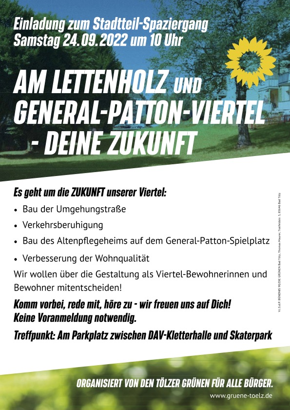 Stadtteil-Spaziergang Am Lettenholz und General-Patton am 24.09.2022