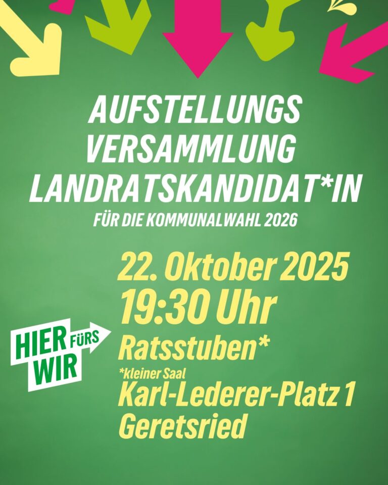 Aufstellungsversammlung Landratskandidat*in  Kommunalwahl 2026 