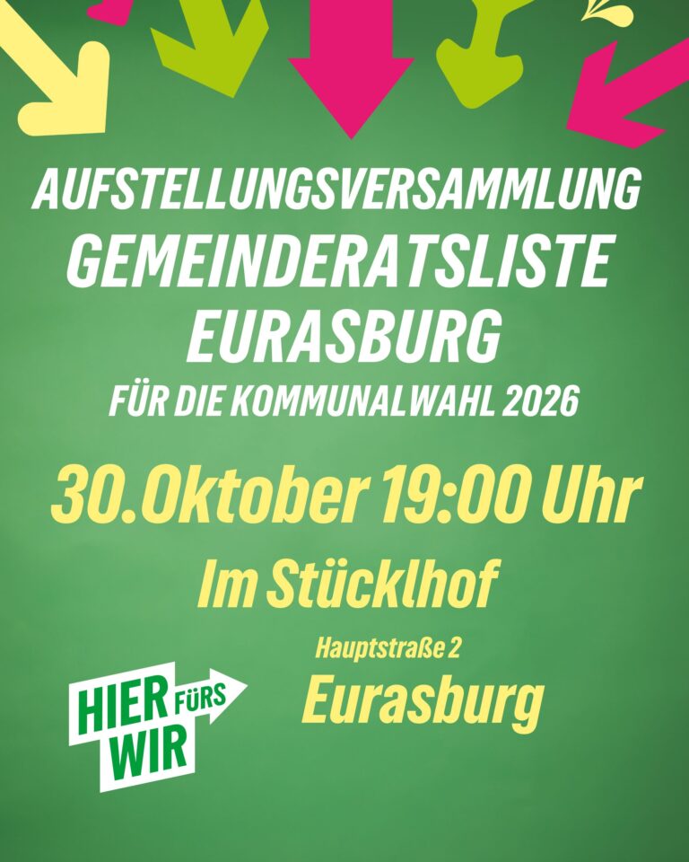 Aufstellungsversammlung der Gemeinderatsliste in Eurasburg