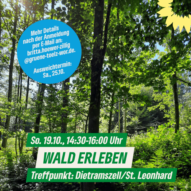 Wald erleben – mit allen Sinnen – der OV Dietramszell – Egling lädt ein!