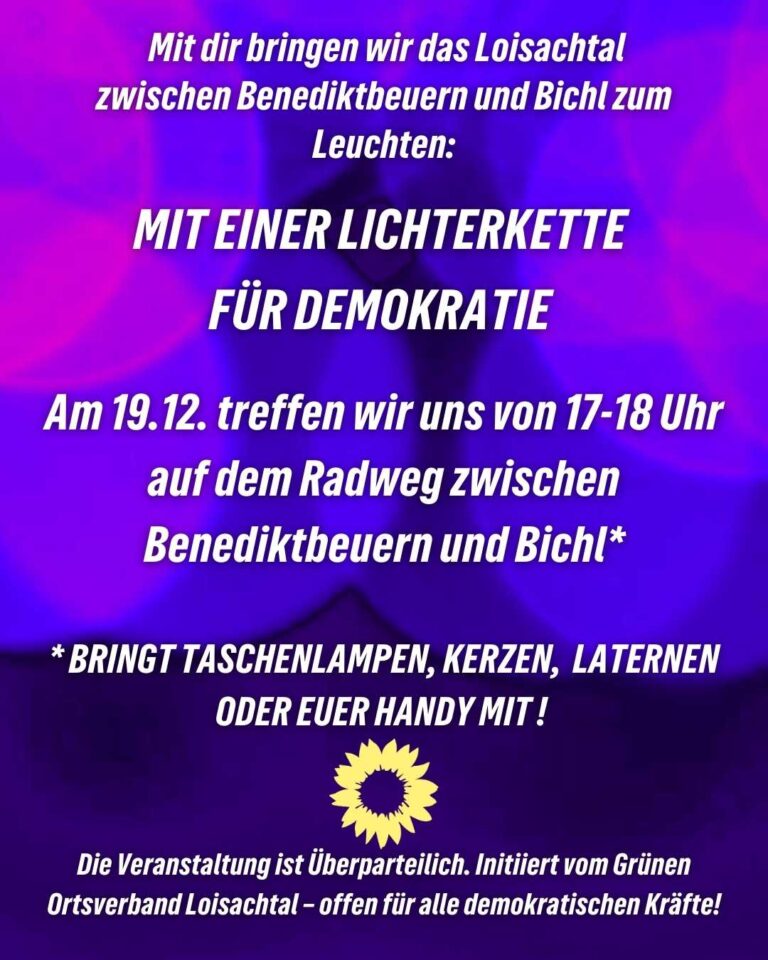 Lichterkette für Demokratie – Gemeinsam Zeichen setzen!
