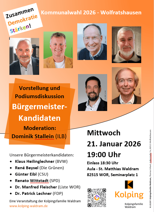 Podiumsdiskussion der Bürgermeisterkandidaten in Waldram