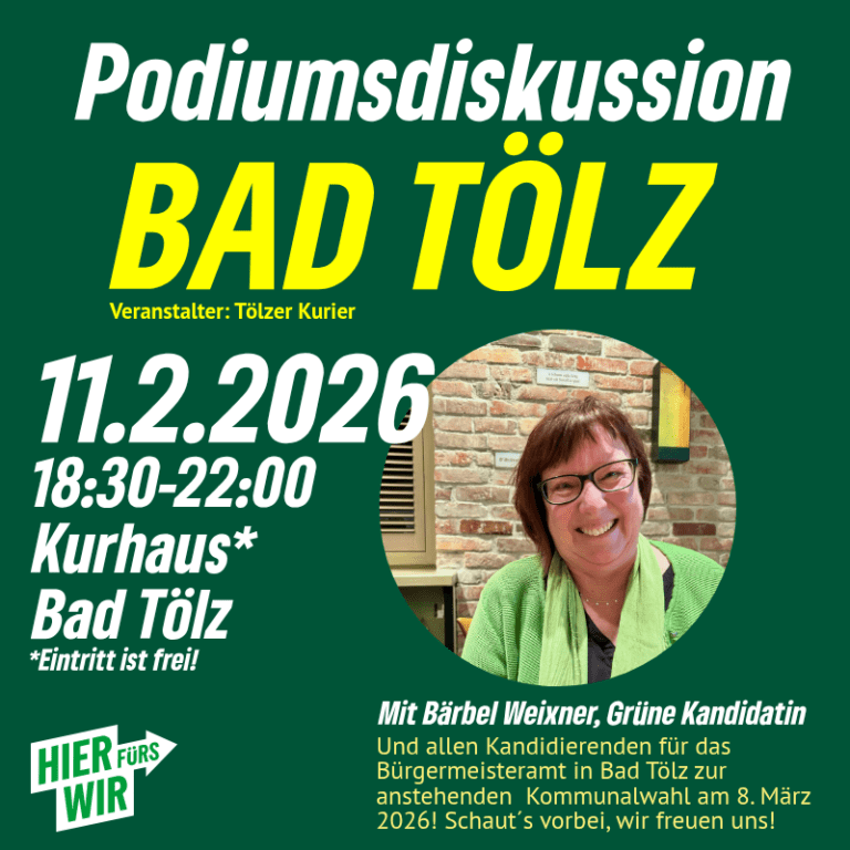 Podiumsdiskussion der Tölzer Bürgermeisterkandidierenden im Kurhaus