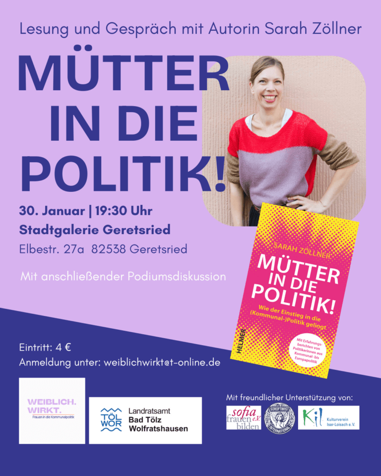 Lesung und Podiumsdiskussion: „Mütter in die Politik!“