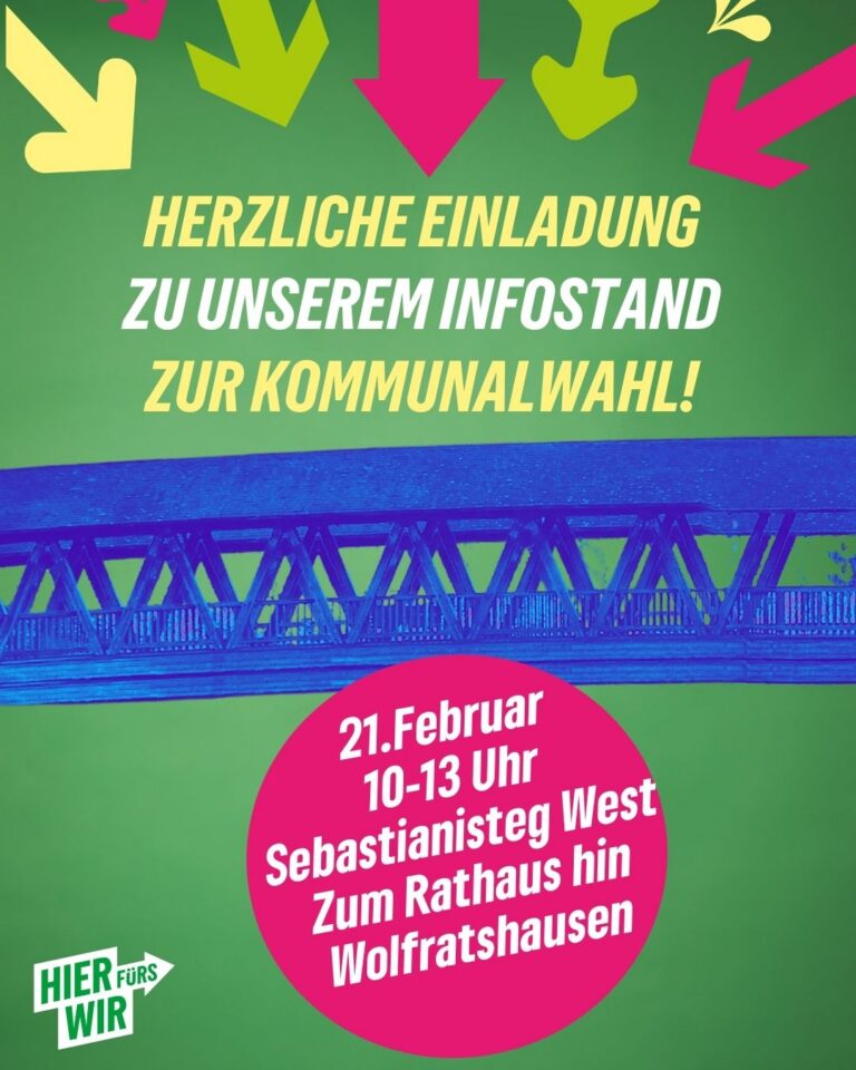 Herzliche Einladung zu unserem Infostand zur Kommunalwahl!