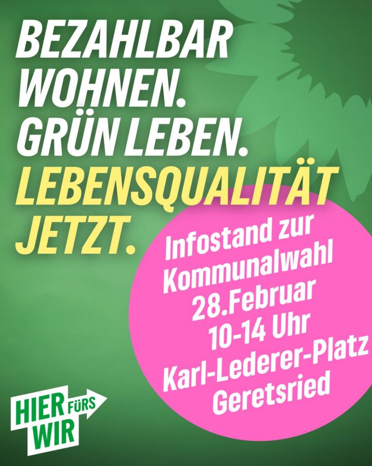 Infostand am Karl-Lederer-Platz – Thema Naturschutz u. Demokratieerhalt