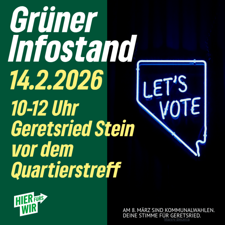 Infostand am Quartierstreff in Stein